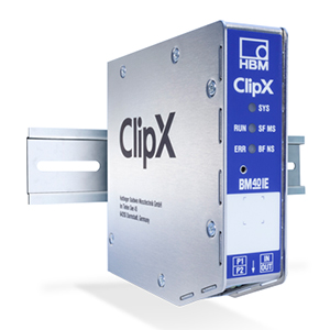 Foto El acondicionador de señal de un canal ClipX de HBM facilita la integración en máquinas y sistemas de producción.